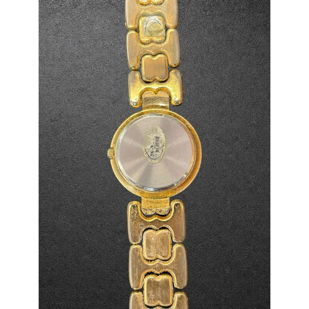 Vintage St. Marin Women's Quartz Watch Gold Tone H-Link Bracelet Untested Parts